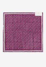 Brunello Cucinelli Double Face Geometric Pocket Square Purple MR8760091_CQJ70