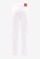 Brunello Cucinelli Logo Embroidered Straight Jeans White M277PX1290_C7210