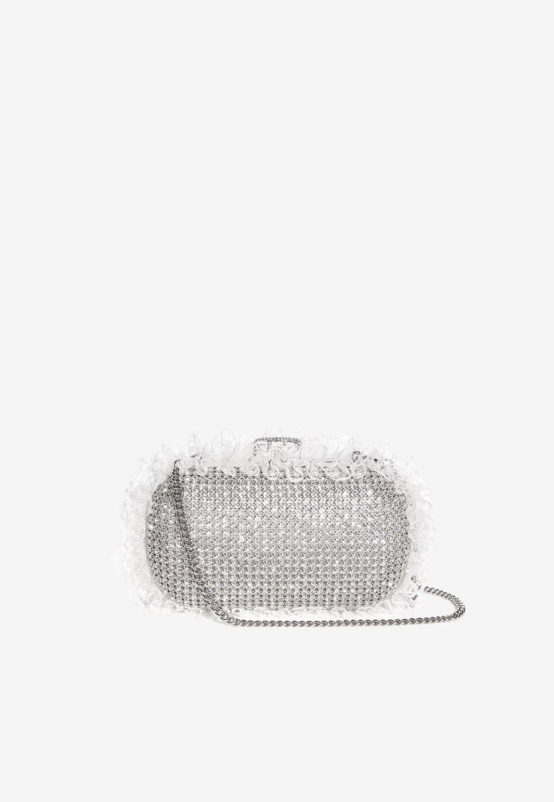 Self-Portrait Crystal Embellished Clutch Silver CK302SL_SILVER