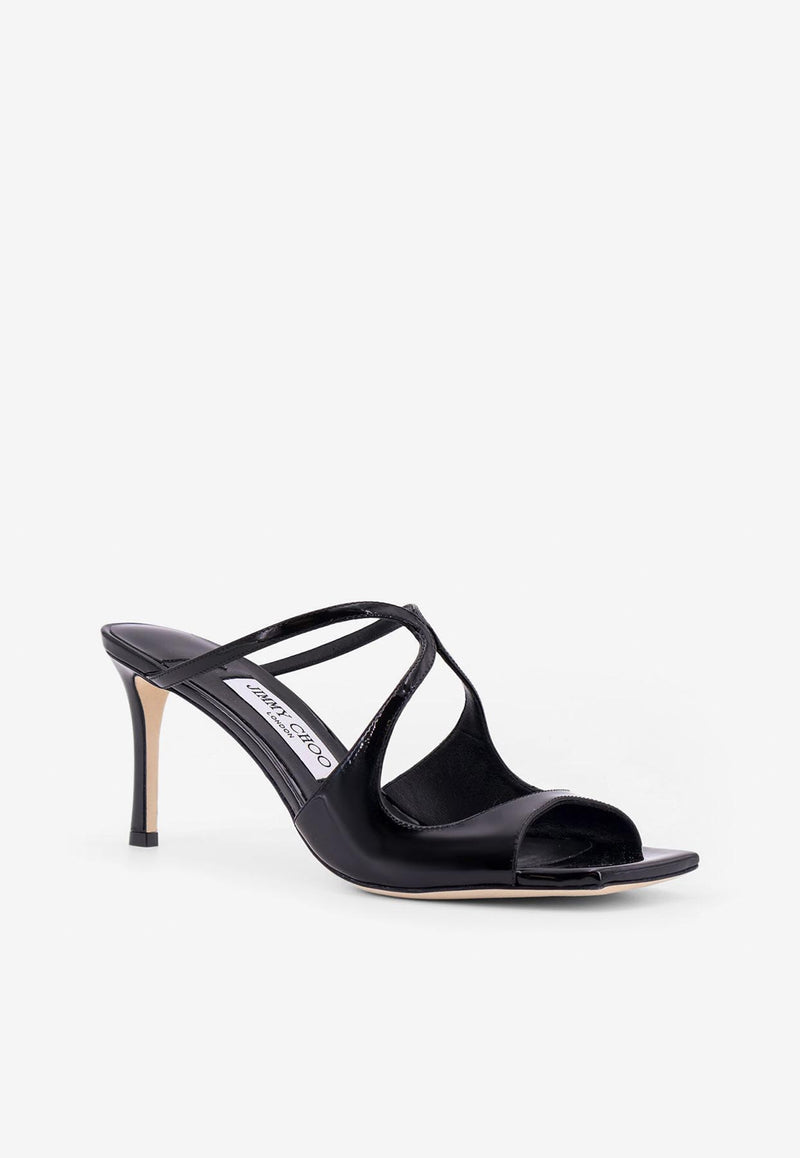 Jimmy Choo Anise 75 Patent Leather Mules Black ANISE75_BLACK