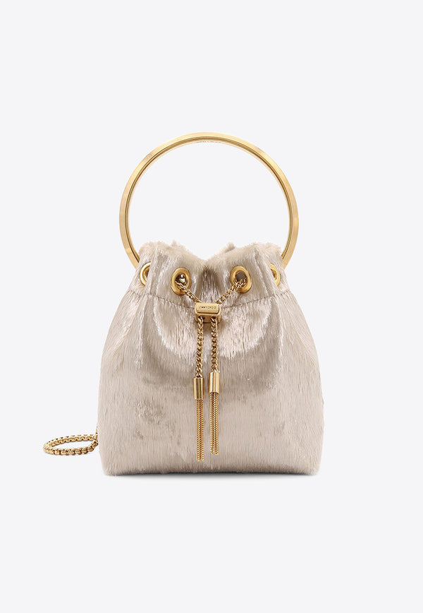 Jimmy Choo Bon Bon Metallic Bucket Bag Gold BONBONTSW_CHAMPAGNE