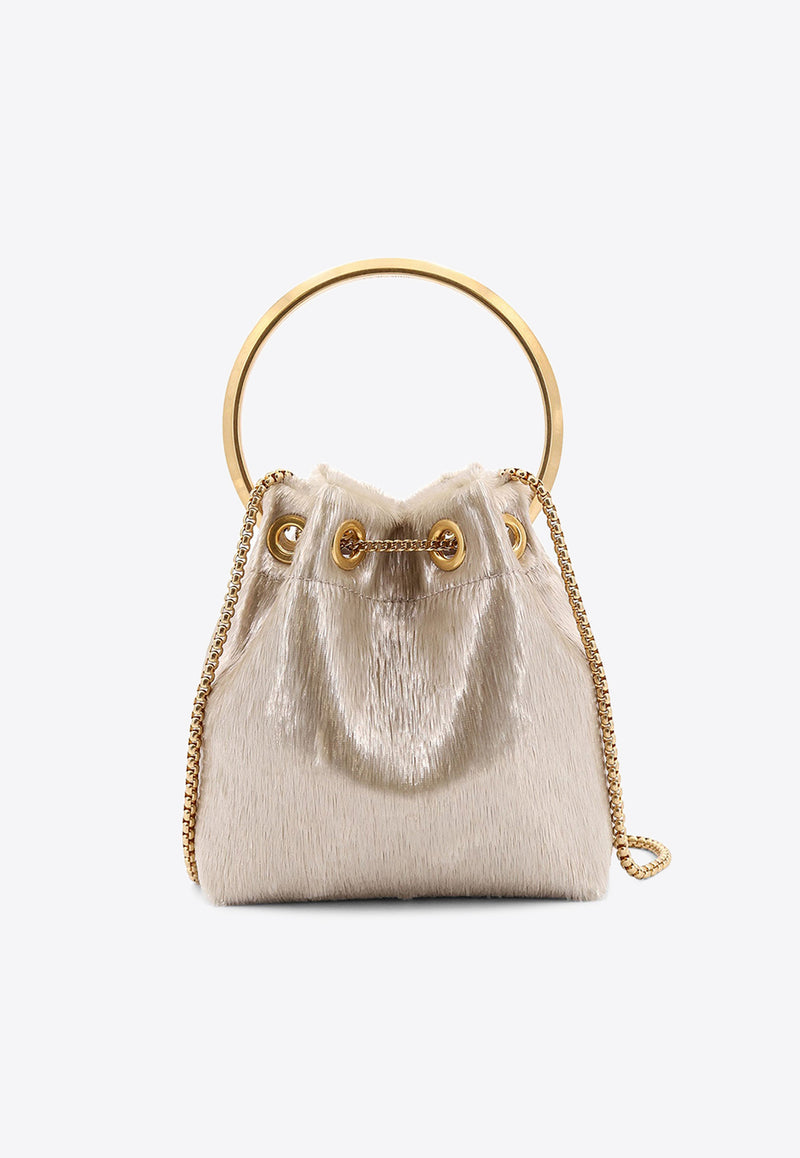 Jimmy Choo Bon Bon Metallic Bucket Bag Gold BONBONTSW_CHAMPAGNE