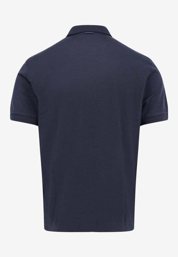 ZEGNA Short-Sleeved Polo T-shirt Blue UF341A9F786_B09