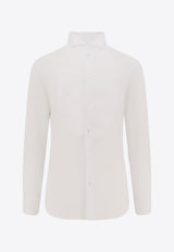 Giorgio Armani Plastron Button-Up Long-Sleeved Shirt White GM000476TE10075_U0002