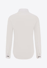 Giorgio Armani Plastron Button-Up Long-Sleeved Shirt White GM000476TE10075_U0002