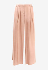 Giorgio Armani Tailored Viscose Straight Pants Pink GW000646TE13750_U6090