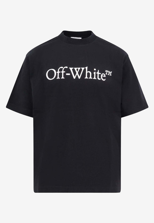 Off-White Big Bookish Logo T-shirt Black OMAA120C99JER008_1001