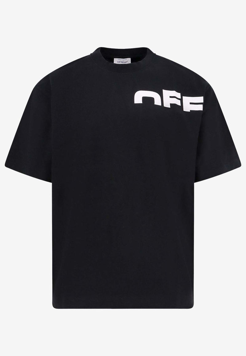 Off-White Split Logo Print T-shirt Black OMAA120S25JER00B_1001