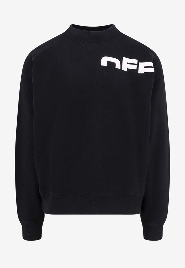 Off-White Split Logo Crewneck Sweatshirt Black OMBA054S25FLE003_1001