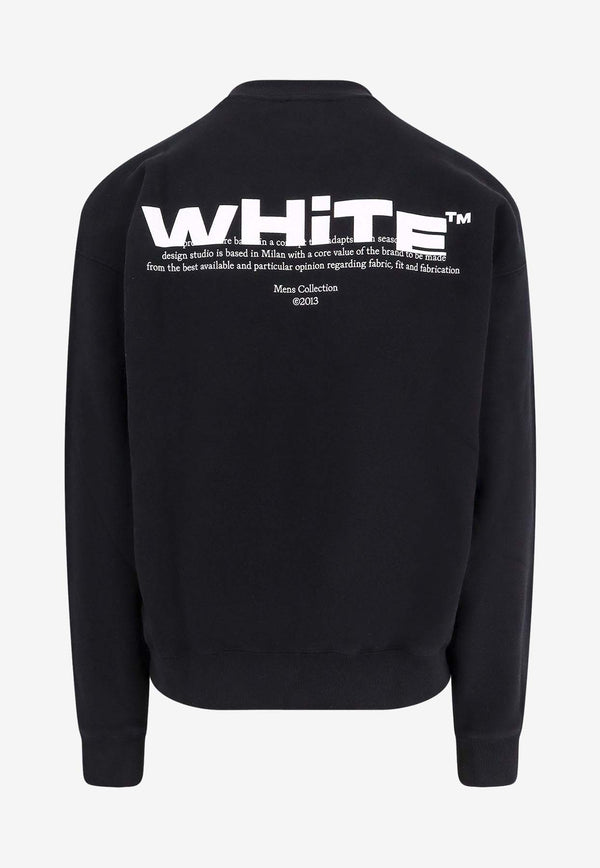 Off-White Split Logo Crewneck Sweatshirt Black OMBA054S25FLE003_1001