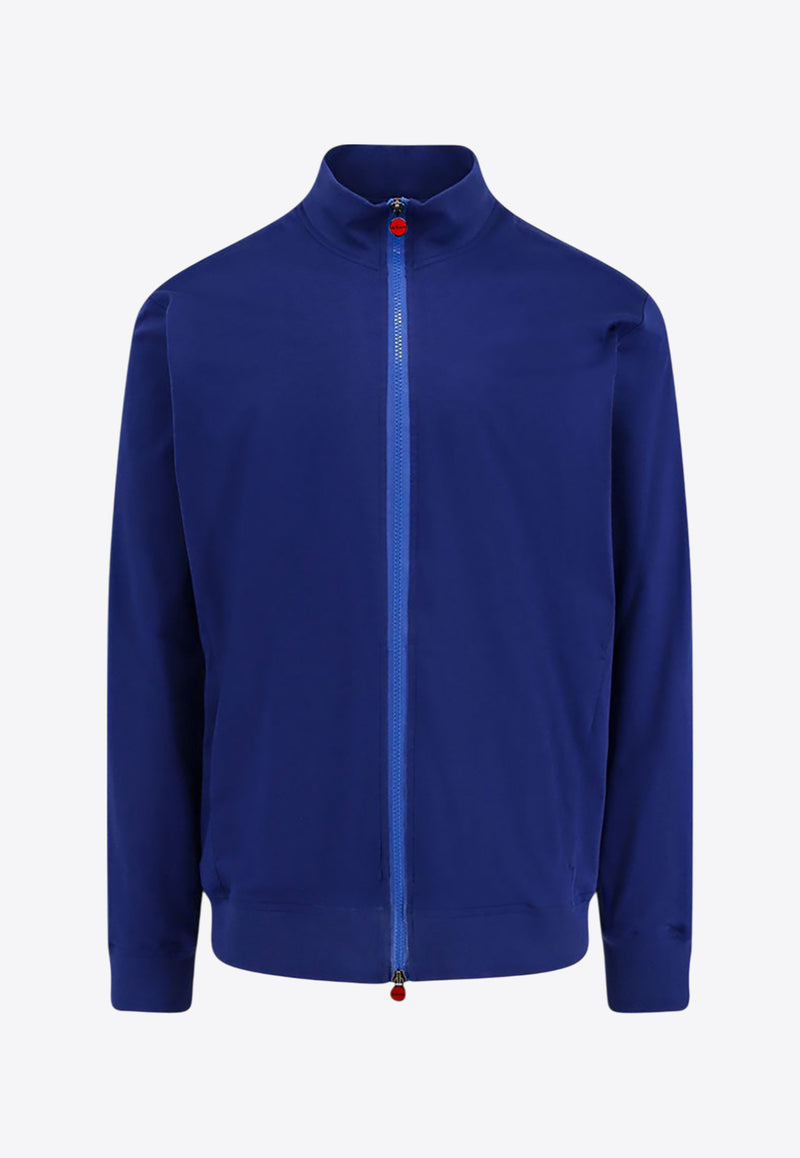 Kiton Ciro Paone Logo Embroidered Zip-Up Sweatshirt Blue UMC032H09200_02