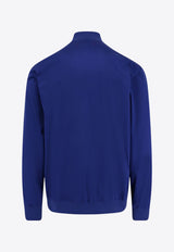 Kiton Ciro Paone Logo Embroidered Zip-Up Sweatshirt Blue UMC032H09200_02