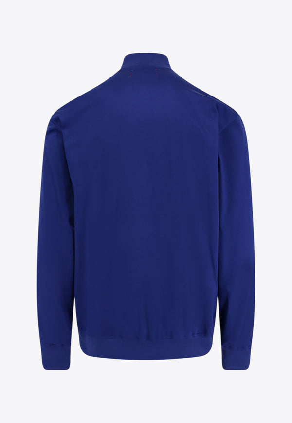 Kiton Ciro Paone Logo Embroidered Zip-Up Sweatshirt Blue UMC032H09200_02