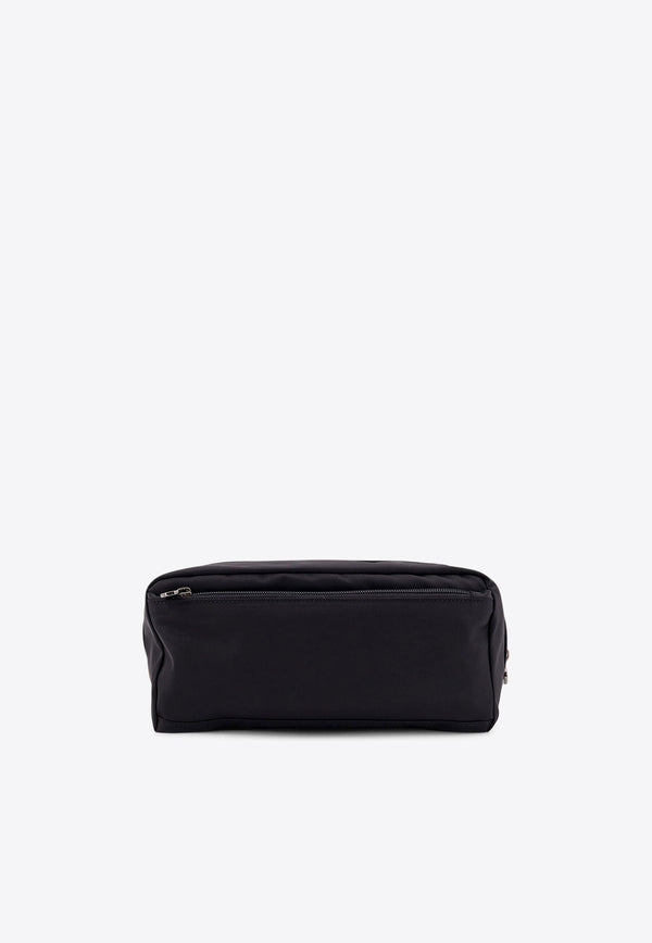 Kiton Ciro Paone Logo Plaque Toiletry Pouch Black UBA0057N01221_01