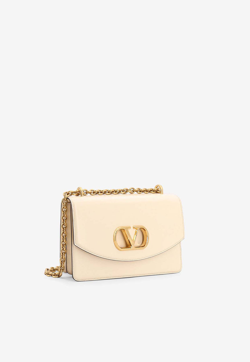 Valentino Vain Calf Leather Shoulder Bag Ivory 6W2B0R16GCB_REN