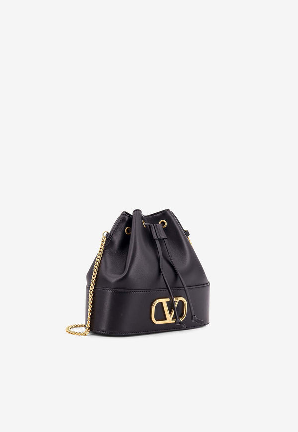 Valentino Mini VLogo Nappa Leather Bucket Bag Black 6W2P0T83HPF_0NO