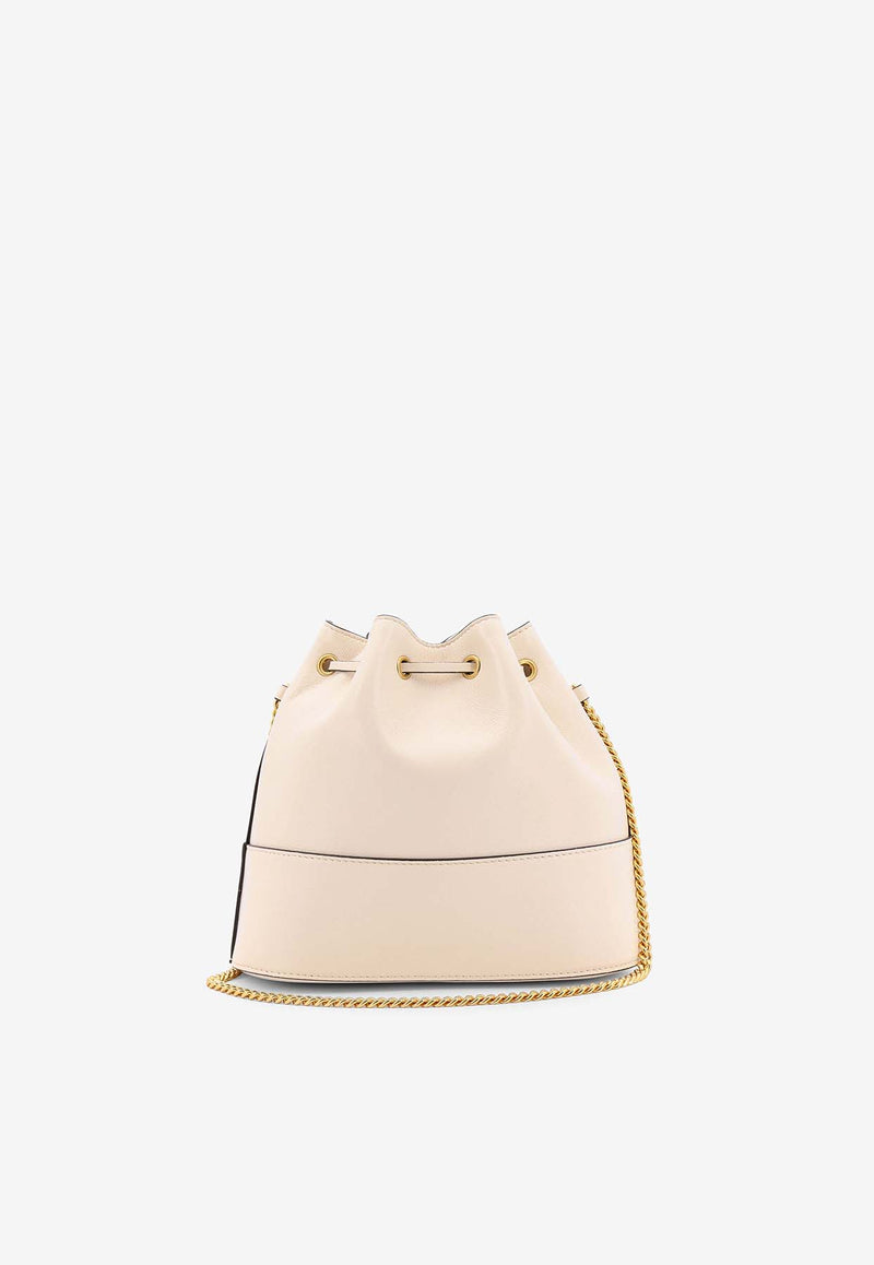 Valentino Mini VLogo Nappa Leather Bucket Bag Ivory 6W2P0T83HPF_I16