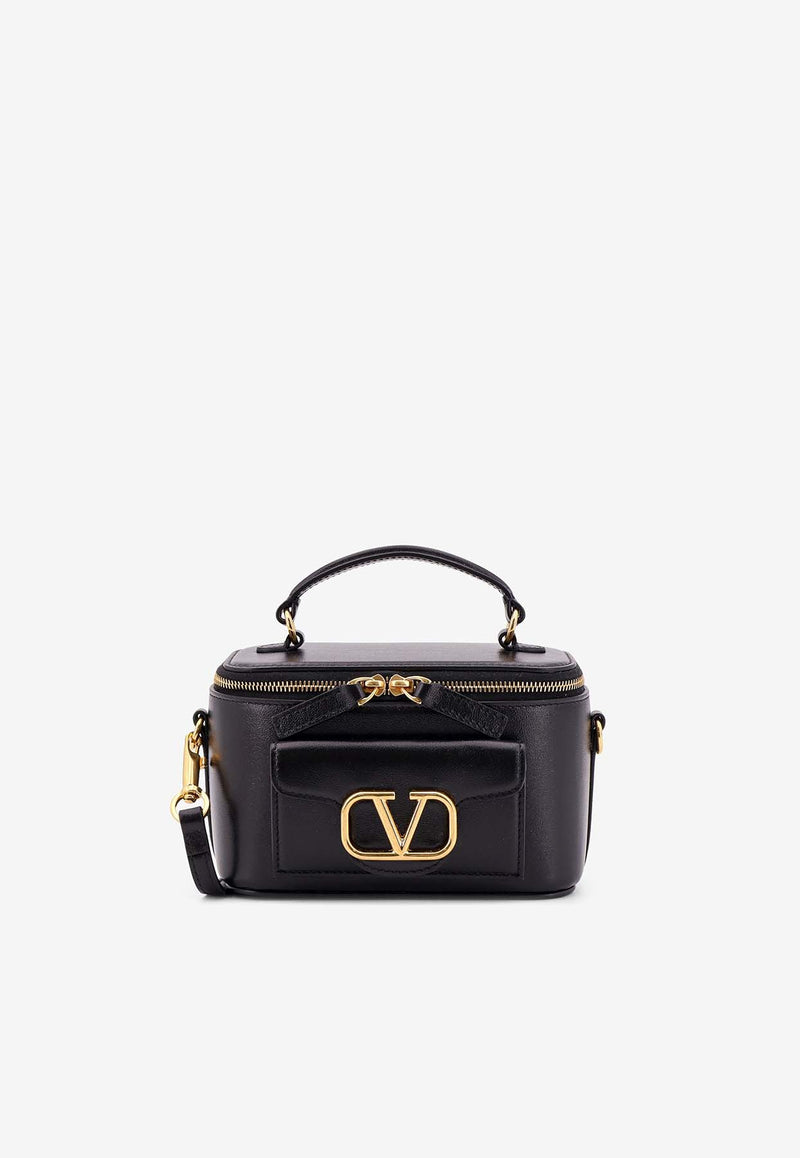 Valentino Mini Locò Calfskin Top Handle Bag Black 6W2P0Z86ZXL_0NO