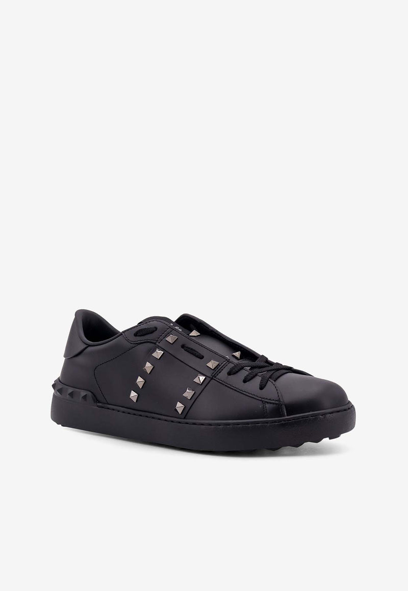 Valentino Rockstud Untitled Leather Sneakers Black 6Y2S0931BXE_0NO