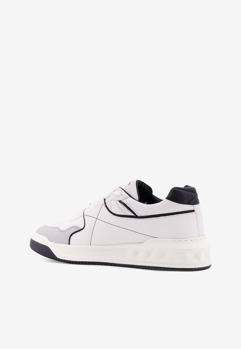 Valentino One Stud Leather Low-Top Sneakers White 6Y2S0E71NWN_0N2