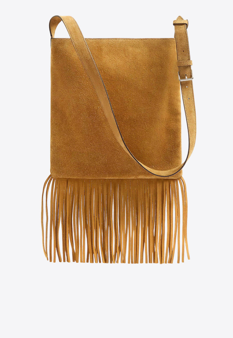 Valentino Nellcôte Suede Fringed Messenger Bag Brown 6Y2B0D26SZX_RG7