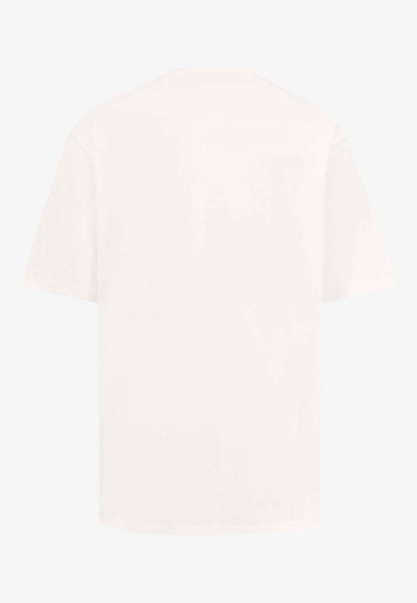 Valentino Chez Logo Print T-shirt White 6B3MG24H95W_A03