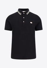 Valentino VLogo Patch Polo T-shirt Black 6V3MH01KAQK_0NO