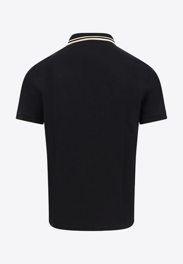 Valentino VLogo Patch Polo T-shirt Black 6V3MH01KAQK_0NO