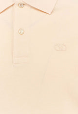 Valentino Embroidered VLogo Polo T-shirt Beige 6V3MH03UAQ7_581