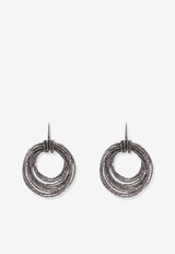 Brunello Cucinelli Vetro Hoop Earrings Silver MORW9LV26_CVERU