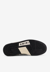 Amiri Crystal Skel Leather Low-Top Sneakers White AMFOSR1103_BLACK