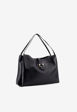 Salvatore Ferragamo Large Calf Leather Tote Bag Black 219804777335_NERO