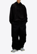 Diesel S-Ummer Bigoval Hooded Sweatshirt Black A037910JYYJ_9XX