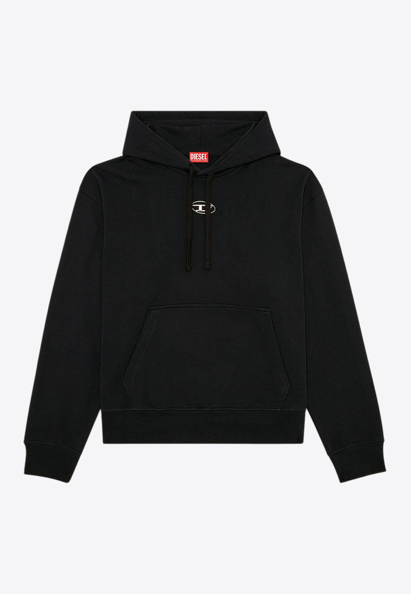 Diesel S-Macs Metallic Logo Hoodie Black A098560BMBJ_9XX