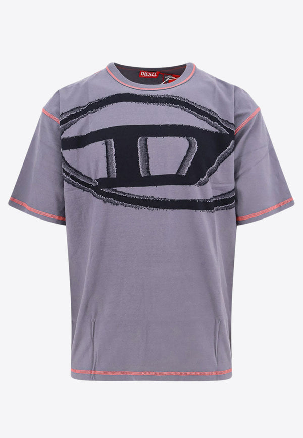 Diesel T-Doxt Logo Print T-shirt Gray A161850GIAS_9DV