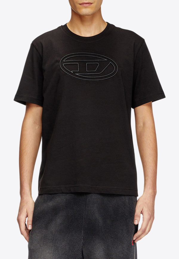 Diesel Oval-D Logo Crewneck T-shirt Black A174020NJBM_9XX