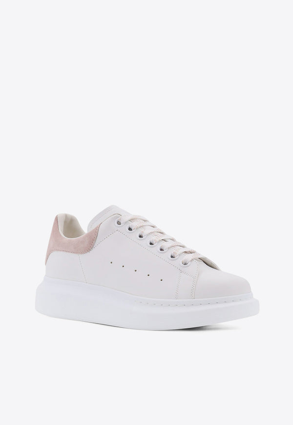 Alexander McQueen Oversized Leather Low-Top Sneakers White 553770WIEF1_9182