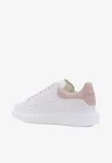 Alexander McQueen Oversized Leather Low-Top Sneakers White 553770WIEF1_9182