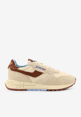 Autry Reelwind Suede and Nylon Sneakers Beige WWLWUP01_BRWN