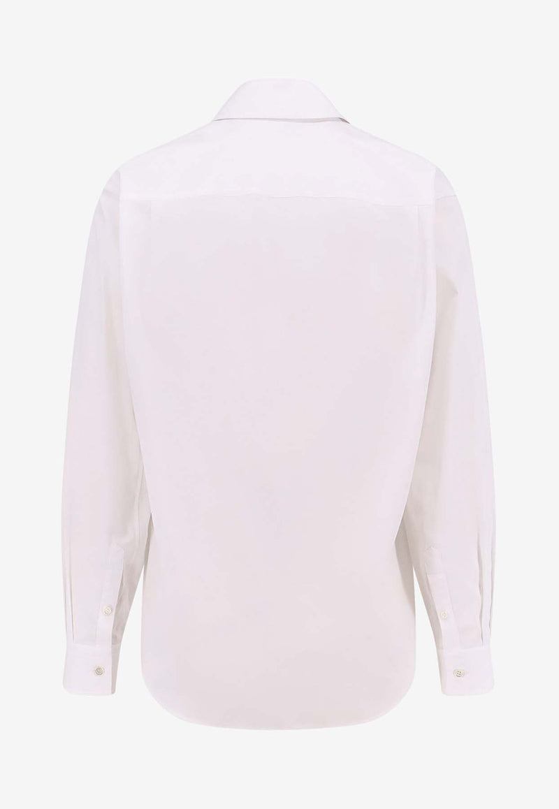 Alexander McQueen Skull Embroidered Long-Sleeved Shirt White 809346QNAAX_9000