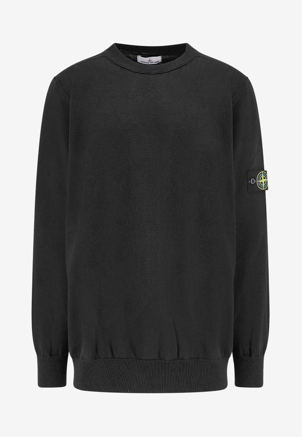 Stone Island Compass Patch Crewneck SweaterBlack K1S155100053S00B2_V0029