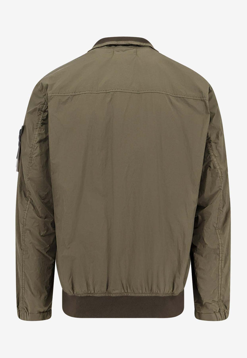 Stone Island Logo Patch Bomber Jackets Green K1S154100037S0A23_V0054