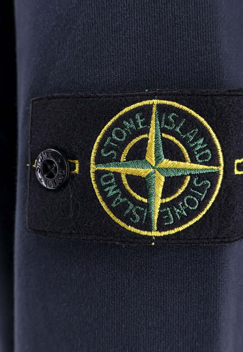 Stone Island Compass Patch Hooded Sweatshirt Blue K1S156100045S0051_V0020