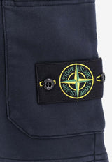 Stone Island Logo Patch Bermuda Shorts Blue K1S156200012S0051_V0020