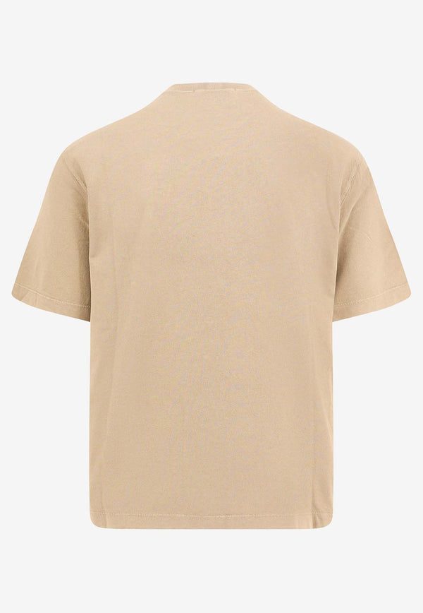 Stone Island Logo Patch Crewneck T-shirt Beige K1S152100034S0115_V0094