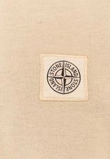 Stone Island Logo Patch Crewneck T-shirt Beige K1S152100034S0115_V0094