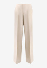 Philosophy Di Lorenzo Serafini Tailored Satin Pants Beige 03010723_0003