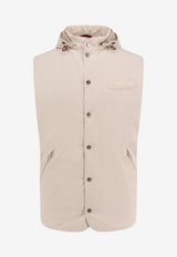 Brunello Cucinelli Padded Vest with Removable Hood White MD4796523_CTG25