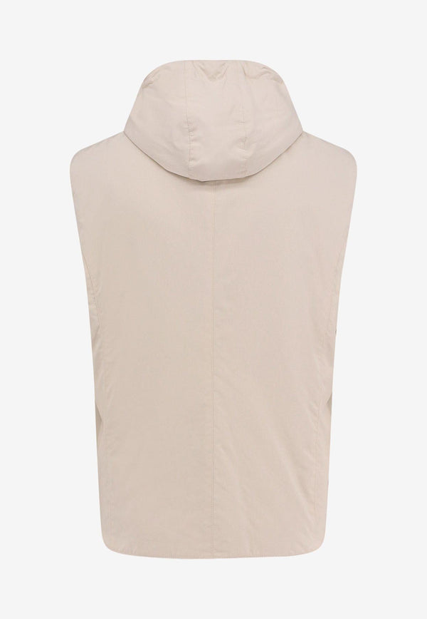 Brunello Cucinelli Padded Vest with Removable Hood White MD4796523_CTG25