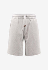 Brunello Cucinelli Bermuda Drawstring Shorts Gray MW8633318G_C3657